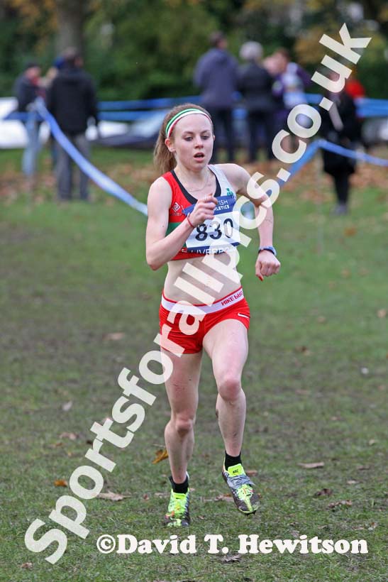 Charlotte Purdue wins under-23  womens Liverpool Cross Challenge. David T. Hewitson/Sports for All Pics